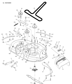 Mower Deck / Cutting Deck 2 Diagram and Parts List for TS142  Husqvarna Lawn Tractor