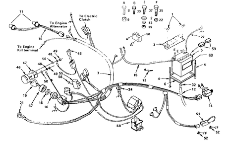 Electrical Diagram and Parts List for YT125 (954000041)(1990-01) Husqvarna Lawn Tractor