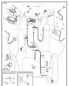 Electrical Diagram and Parts List for TS348XD (96041040400)(2018-06) Husqvarna Lawn Tractor