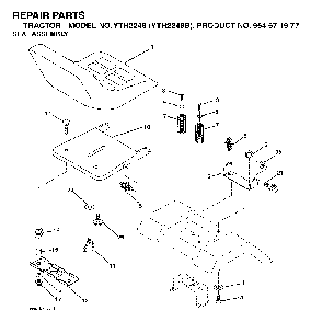Seat Diagram and Parts List for YTH2248B (954571977)(2004-06) Husqvarna Lawn Tractor