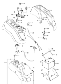 Ignition System Diagram and Parts List for Z242E (97045870100)(2020-04) Husqvarna Lawn Mower