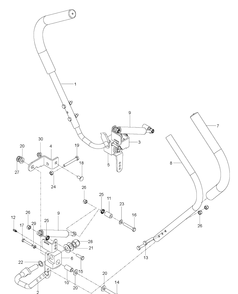 Steering Diagram and Parts List for RZ4216 (966612401)(2012-02) Husqvarna Lawn Mower