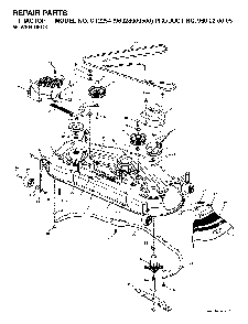 Mower Deck / Cutting Deck Diagram and Parts List for GT2254 (96023000500)(2005-05) Husqvarna Lawn Tractor