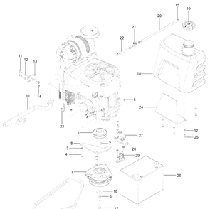 Engine Diagram and Parts List for WHF6123 (966947007)(2009-09) Husqvarna Lawn Mower