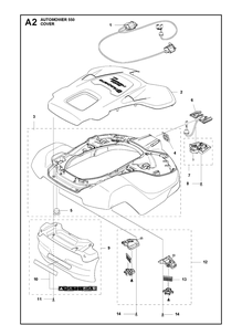 Cover Diagram and Parts List for 550 2019 Husqvarna Lawn Mower