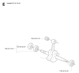 Crankshaft 2 Diagram and Parts List for 385 20064000001-Current Husqvarna Chainsaw