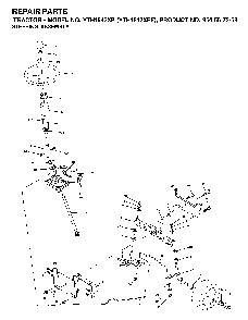 Steering Diagram and Parts List for YTH1542XPF (954567253)(2002-03) Husqvarna Lawn Tractor