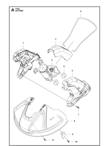 Cutting Equipment Diagram and Parts List for 115IL (967098801)(20170200001-20175299999) Husqvarna Edger
