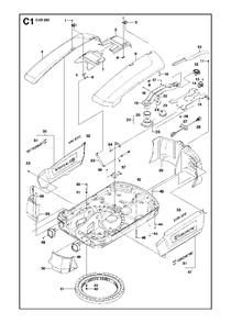 Base Plate Diagram and Parts List for DXR250 (1 - 10)(2010-06) Husqvarna Demolition Hammer