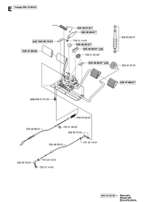 Pedals Diagram and Parts List for PR18AWD (965095001)(2007-03) Husqvarna Lawn Mower