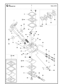 Part Location Diagram of 510242001 Husqvarna Carburettor