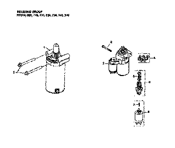 Starter Diagram and Parts List for LGT48DXL-96043026000  Husqvarna Lawn Tractor