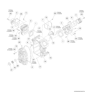 Cylinder Head And Crankcase Diagram and Parts List for HUV4421GXP 2006-11 Husqvarna Lawn Tractor