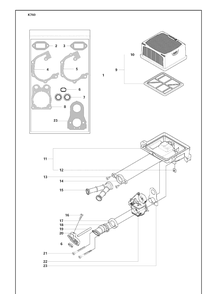 Filter And Gasket Kit Diagram and Parts List for K760 2009-12 Husqvarna Lawn Tractor Accessories