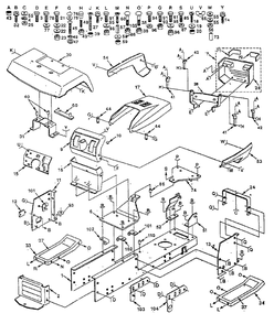 Chassis And Enclosures Diagram and Parts List for YT180 (954000652-A)(1994-01) Husqvarna Lawn Tractor
