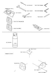 Accessories (A) Diagram and Parts List for 345RX 2003-05 Husqvarna Brush Cutter