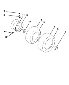 Wheels And Tires Diagram and Parts List for GTH2548 (LOGT25H48A)(954572134)(2004-01) Husqvarna Lawn Tractor