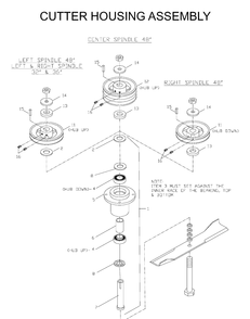 Housing Diagram and Parts List for W3614A (968999103)(2001-09) Husqvarna Lawn Mower