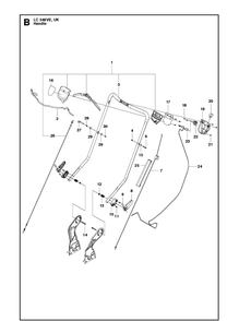 Part Location Diagram of 584860302 Husqvarna Handle System