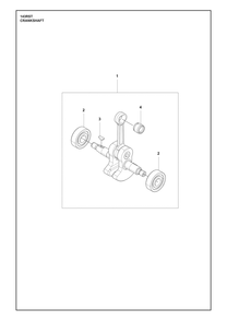 Crankshaft Diagram and Parts List for 143RST  Husqvarna Brush Cutter