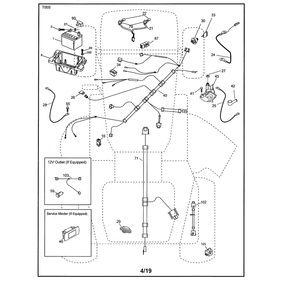 Electrical Diagram and Parts List for YTH22V46-96043027100  Husqvarna Lawn Tractor