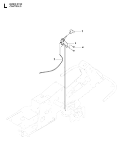 Controls Diagram and Parts List for R11R (966830401)(2009-04) Husqvarna Lawn Tractor