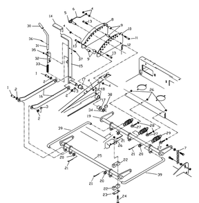 Deck Lift Assembly Diagram and Parts List for ZTH5221KA 2000-09 Husqvarna Lawn Mower