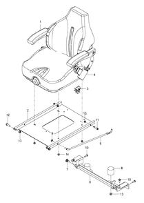 Seat Diagram and Parts List for PZ29 (966558010-00)(2019-05) Husqvarna Lawn Mower