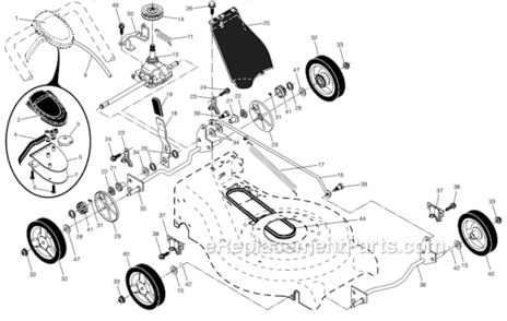 Page D Diagram and Parts List for 917377230  Husqvarna Lawn Mower