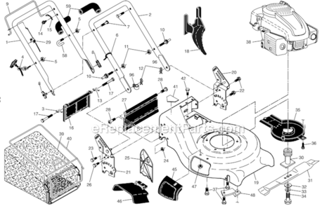 Page E Diagram and Parts List for 917377230  Husqvarna Lawn Mower