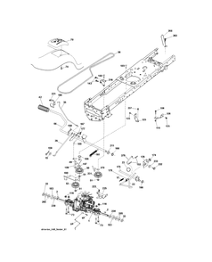 Drive Diagram and Parts List for TS142L  Husqvarna Lawn Tractor