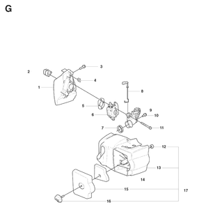 Carburetor And Air Filter Diagram and Parts List for 325HS75 (X-SERIES)(20081800001-Current) Husqvarna Hedge Trimmer