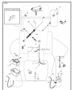 Electrical Diagram and Parts List for LTH174 (96041024401)(2012-8) Husqvarna Lawn Tractor