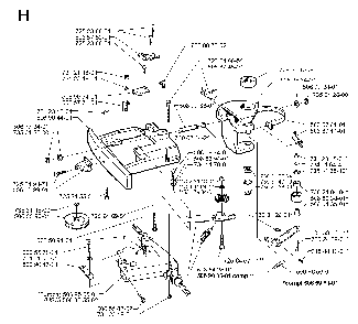 Transmission Diagram and Parts List for RIDER970HSTBIOCLIP 1997-02 Husqvarna Lawn Tractor