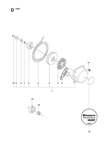 Starter Diagram and Parts List for 150BT 20094000001-Current Husqvarna Leaf Blower / Vacuum