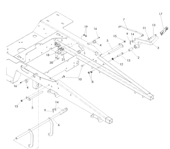 Parking Brake Diagram and Parts List for EZ4624 (968999657)(2008-08) Husqvarna Lawn Mower