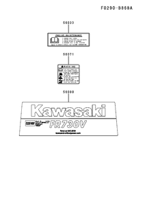 Decals Diagram and Parts List for FR730V-BS13 2017-09 Husqvarna Engine