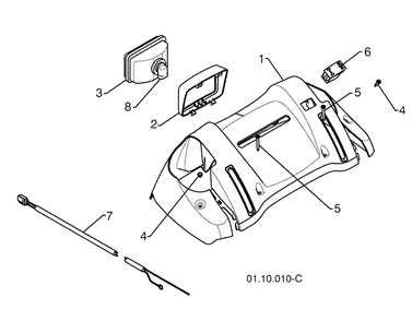 Handles 2 Diagram and Parts List for 14527SBLS (961930049)(2009-07) Husqvarna Snow Blower