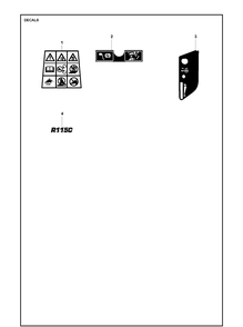 Decals Diagram and Parts List for R115C (967252702)(2020-01) Husqvarna Lawn Mower