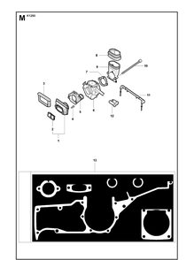 Carburetor 2 Diagram and Parts List for K1250 2008-01 Husqvarna Lawn Tractor Accessories