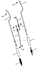 Handle Diagram and Parts List for 924HV 96193005200 - 2010-04 Husqvarna Snow Blower