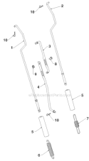 Handle Diagram and Parts List for 924HV 96193007000 - 2011-06 Husqvarna Snow Blower