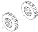 Wheels Tires Diagram and Parts List for 924HV 96193007001 - 2012-05 Husqvarna Snow Blower