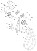 Chassis Engine Pulleys Diagram and Parts List for 924HV 96193007003 - 2012-07 Husqvarna Snow Blower
