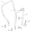 Handle Diagram and Parts List for 924HV 96193007003 - 2012-07 Husqvarna Snow Blower