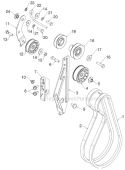 Chassis Engine Pulleys Diagram and Parts List for 924HV 96193007900 - 2011-07 Husqvarna Snow Blower