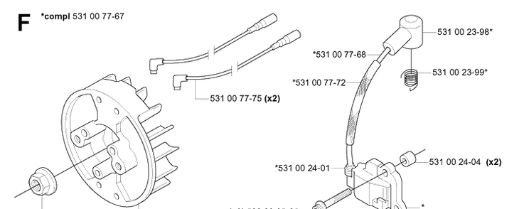 Part Location Diagram of 531007768 Husqvarna 