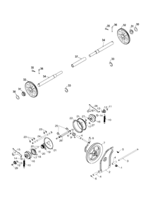 Drive Diagram and Parts List for ST324  Husqvarna Snow Blower