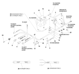 Electrical Diagram and Parts List for IZ5225TXPKOA (968999307)(2007-04) Husqvarna Lawn Mower
