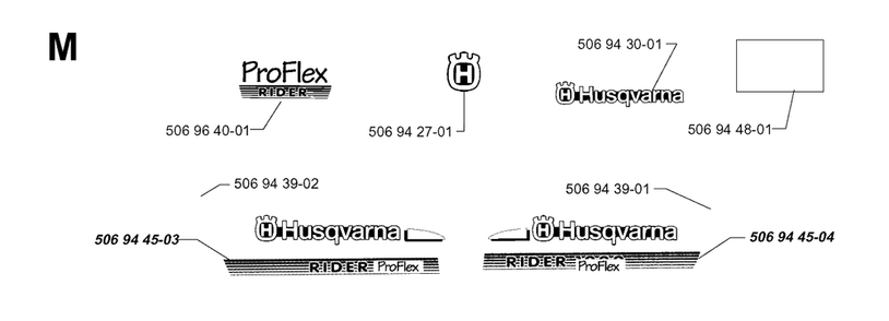 Decals Diagram and Parts List for PF20 1998-10 Husqvarna Lawn Tractor